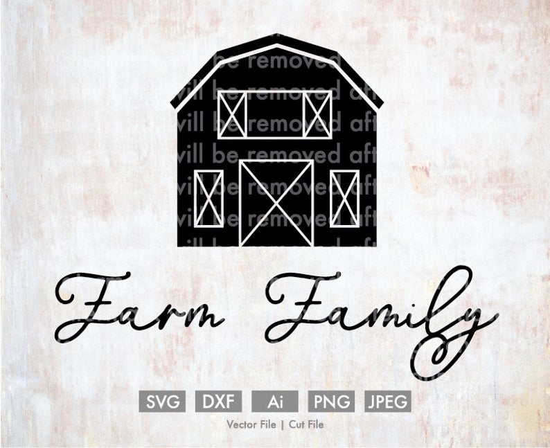 794x647 Farm Family Barn Vector Silhouette Cricut Etsy