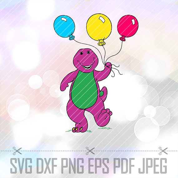 570x570 Barney And Friends Dxf Layered Vector Silhouette
