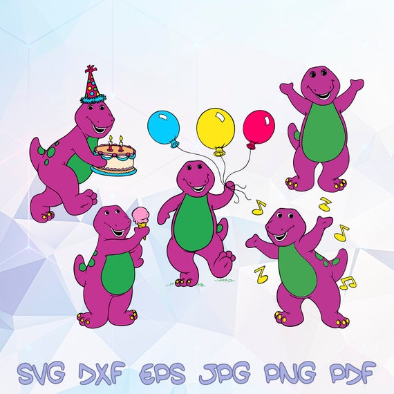 570x570 Barney And Friends Layered Cricut Silhouette Birthday Etsy