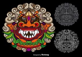 285x200 Barong Bali Free Vector Graphic Art Free Download