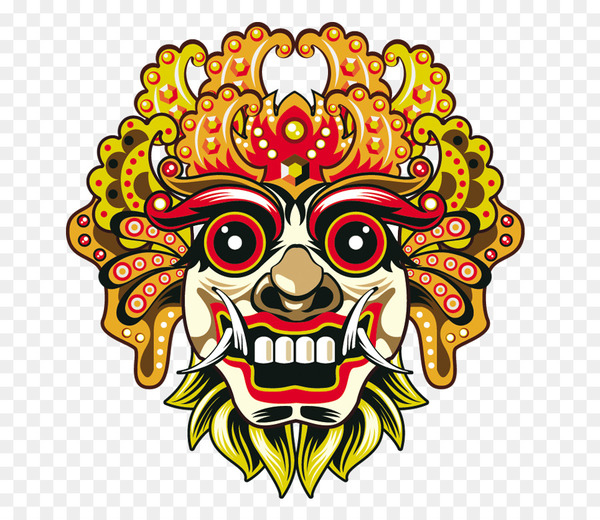 600x520 Bali Barong Mask Euclidean Vector