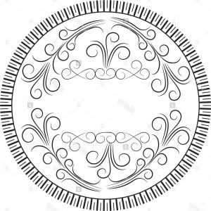 300x300 Retro Antique Baroque Border Frame With Scroll Vector Catchsplace