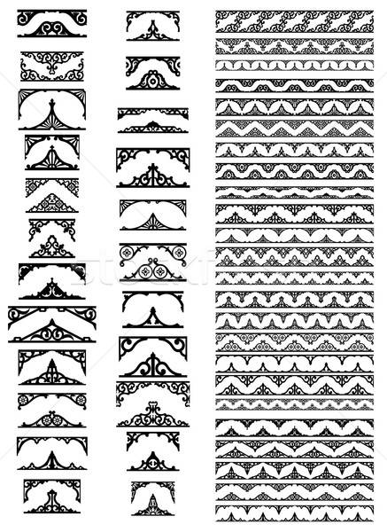 437x600 Vector Baroque Border Set Vector Illustration Roberto