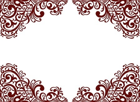 450x326 Vintage Baroque Border Frame Card Background Flower Motif Arabic