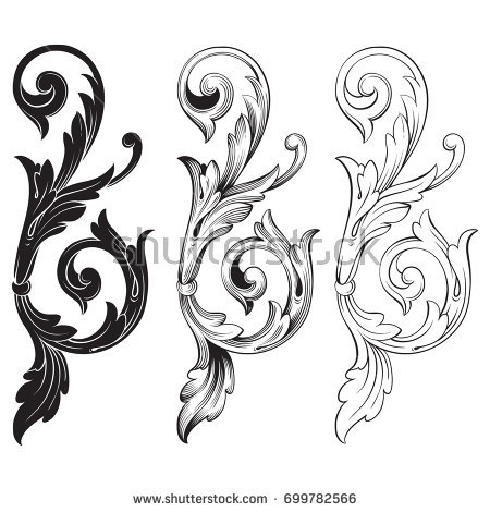 Baroque Filigree Vector at Vectorified.com | Collection of Baroque ...