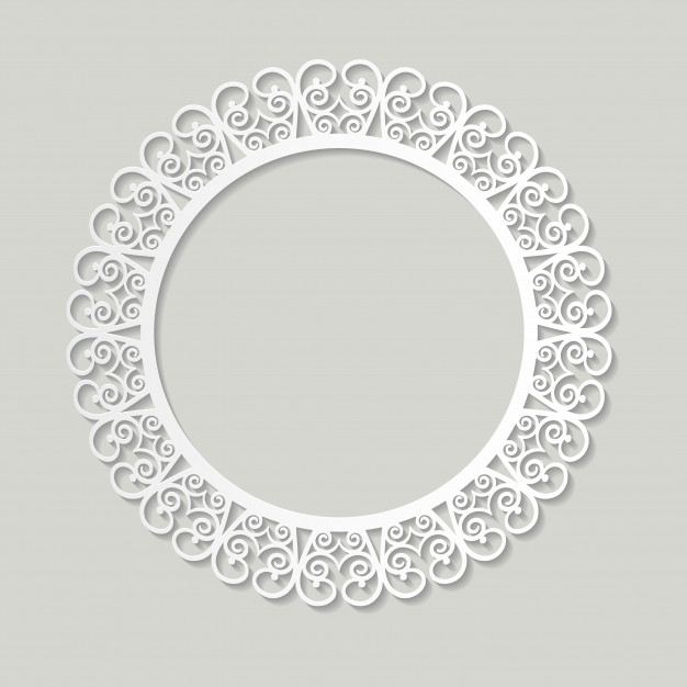 626x626 Filigree Frame Paper Cut Out Baroque Vintage Design Vector