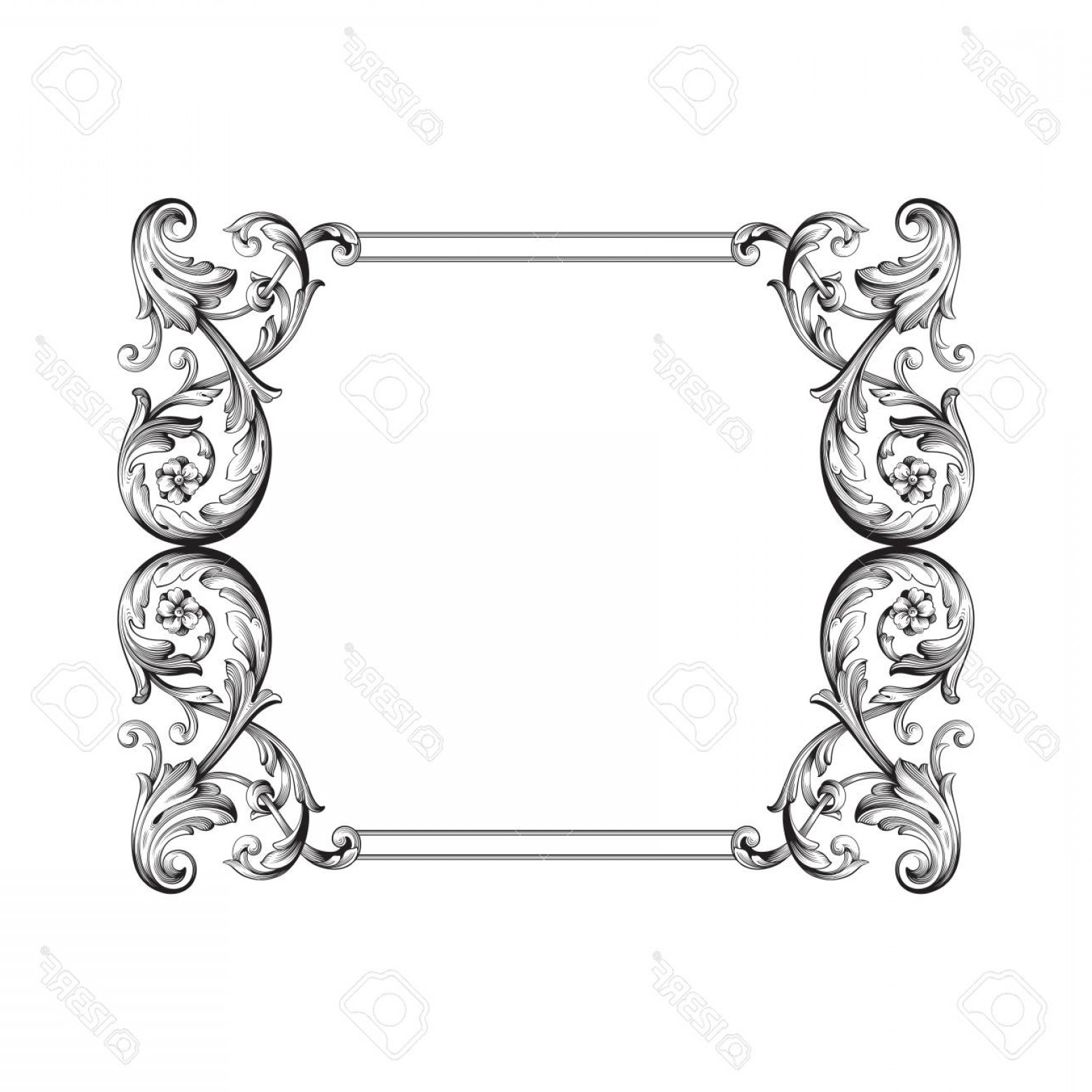 1560x1560 Photostock Vector Baroque Vector Of Vintage Element For Design