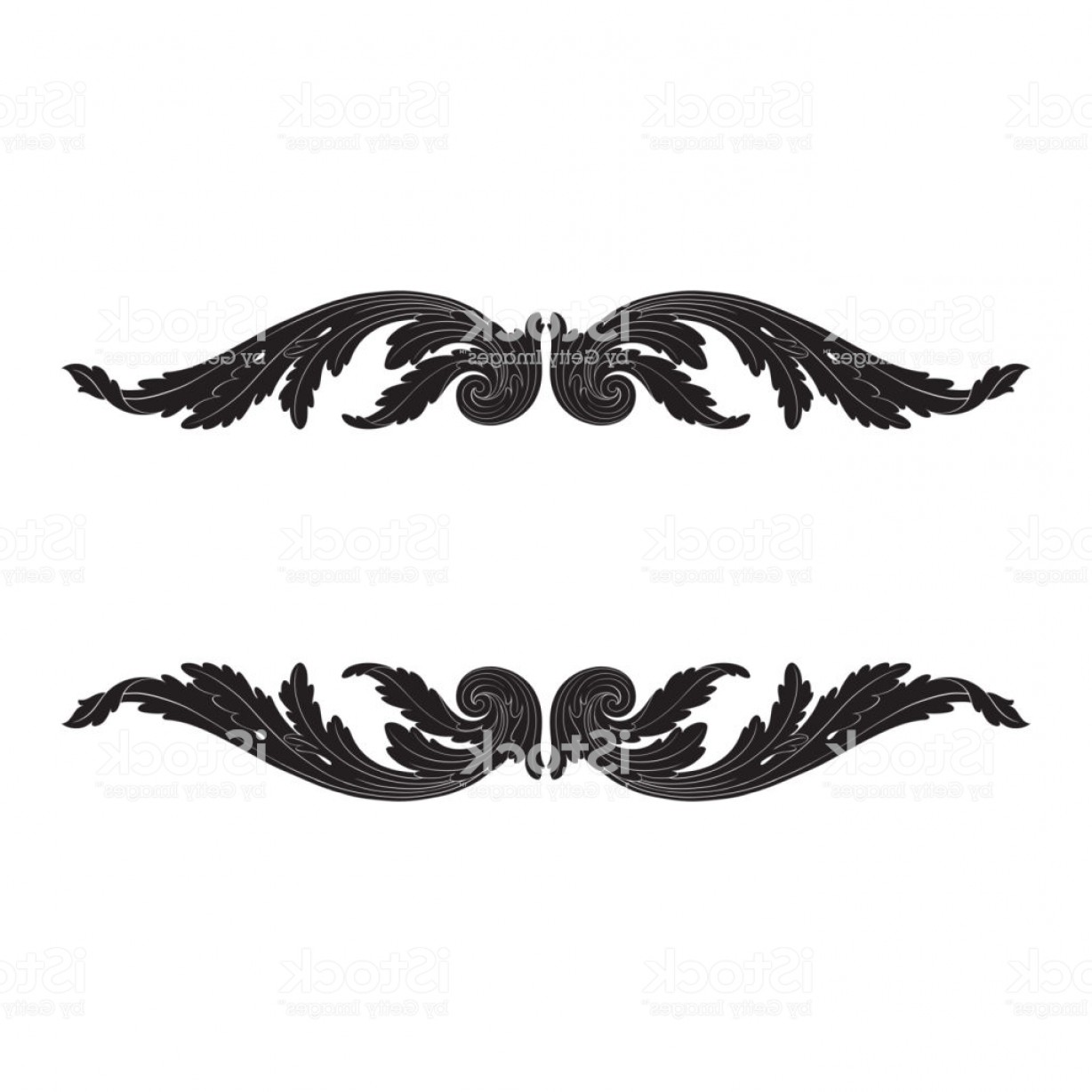 1228x1228 Vintage Ornament Vector In Baroque Style For Filigree Gm