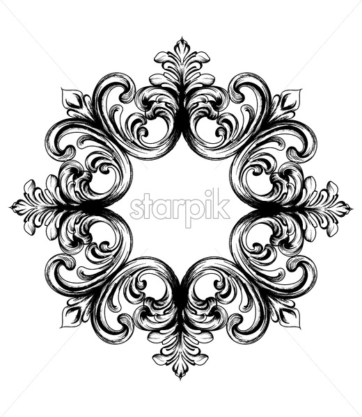 520x600 Baroque Vector Vintage Ornament Decorative Design Element