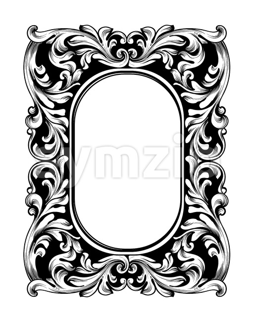 513x650 Baroque Mirror Frame Vector Imperial Decor Design Elements