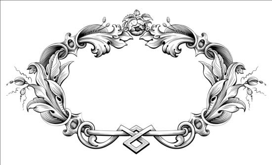 550x333 Baroque Ornaments Frame Vector Free Download