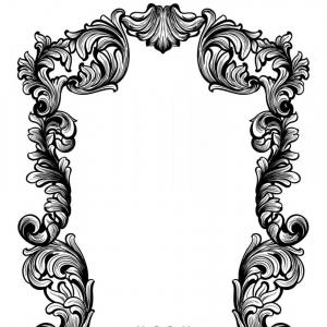 300x300 Top Pink Baroque Frames Vector Png Free Cultracing