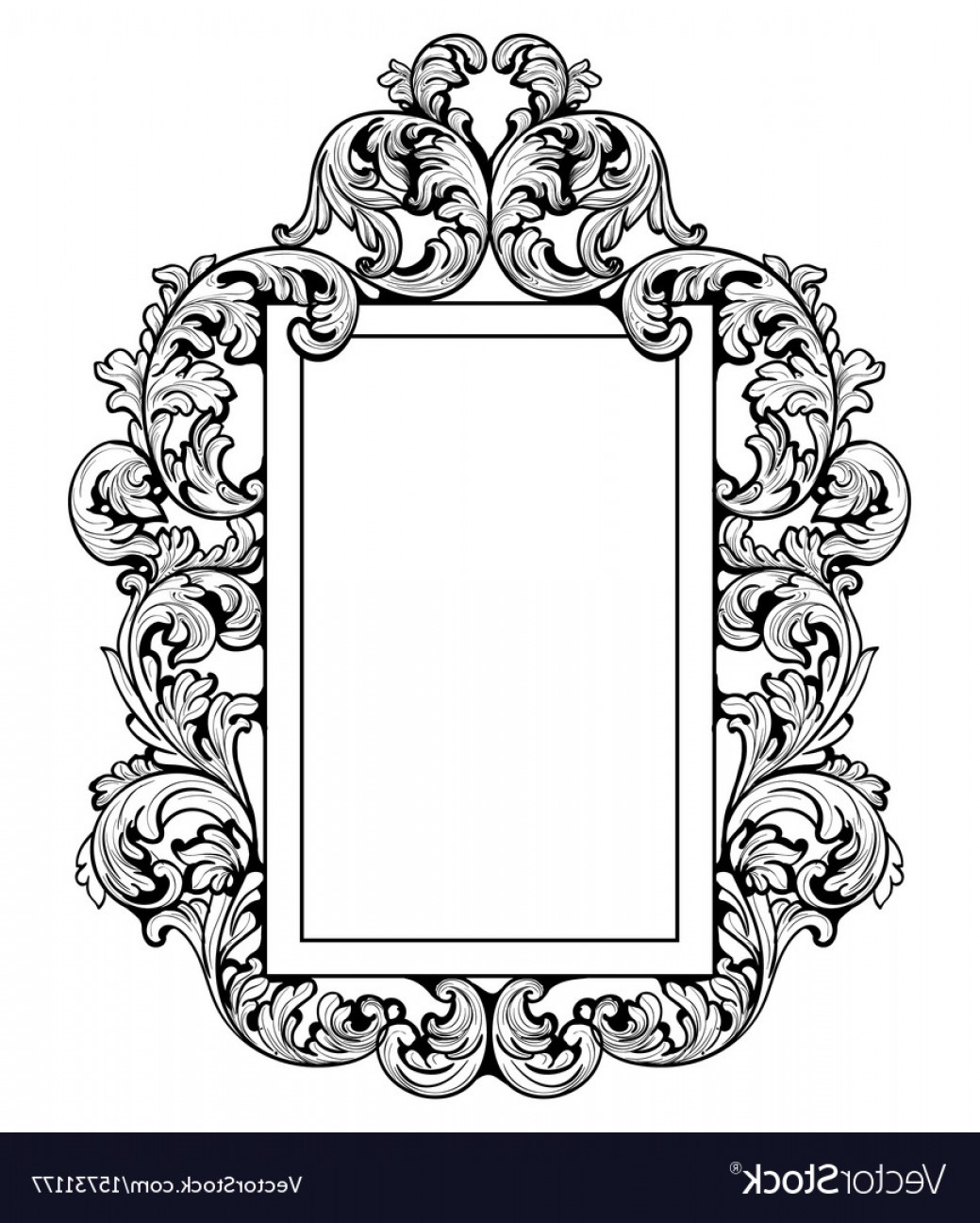 1039x1296 Vintage Imperial Baroque Mirror Frame Vector Catchsplace