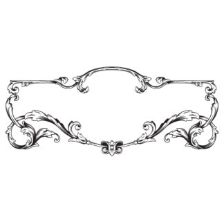324x324 Vintage Baroque Frame Scroll Ornament Design Style
