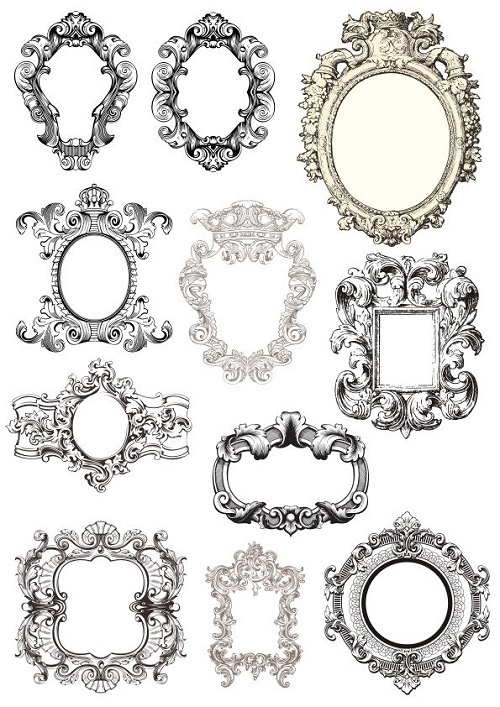 Baroque Frame Vector at Vectorified.com | Collection of Baroque Frame ...