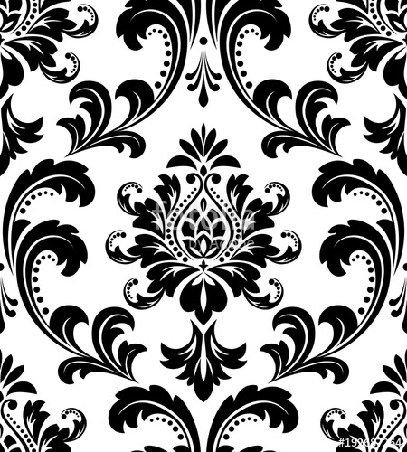 450x500 Floral Pattern Wallpaper Baroque, Damask Seamless Vector