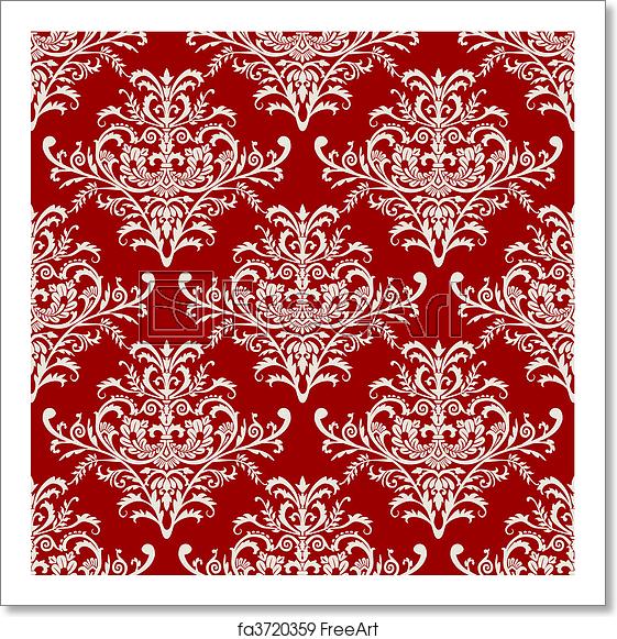 561x581 Free Art Print Of Vector Seamless Baroque Pattern On Baroque
