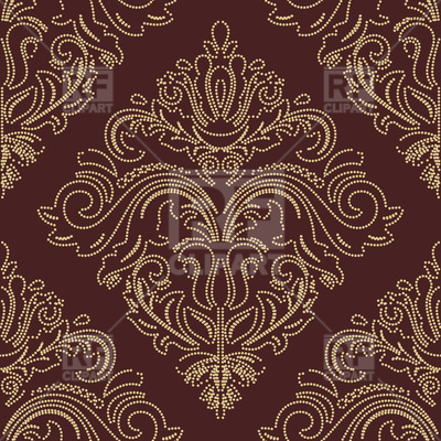 400x400 Seamless Baroque Pattern With Dotted Elements Vector Image