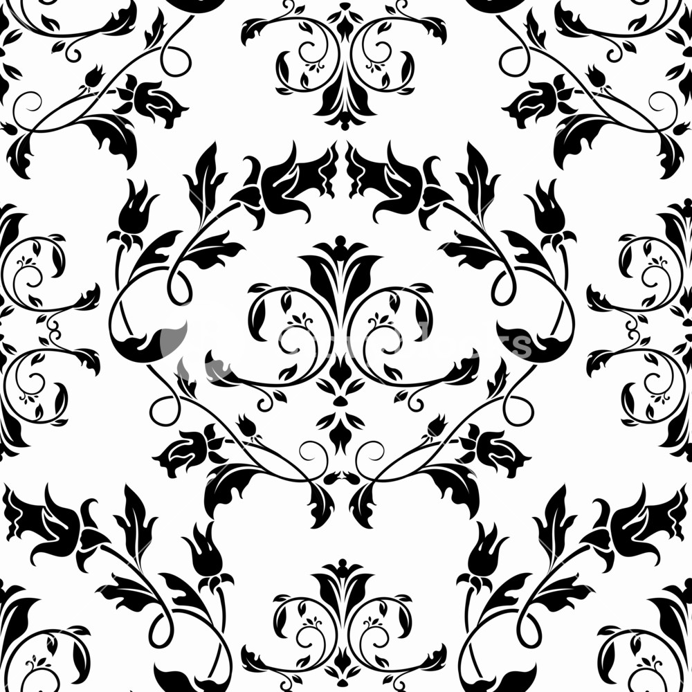 1000x1000 Vector Baroque Seamless Pattern Royalty Free Stock Image