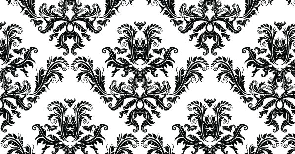 598x312 Baroque Vector Seamless Pattern Free Vectors Graphics