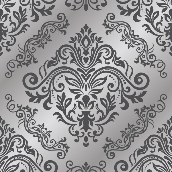 600x600 Baroque Ornament Pattern Seamless Vector Vintage Design Free