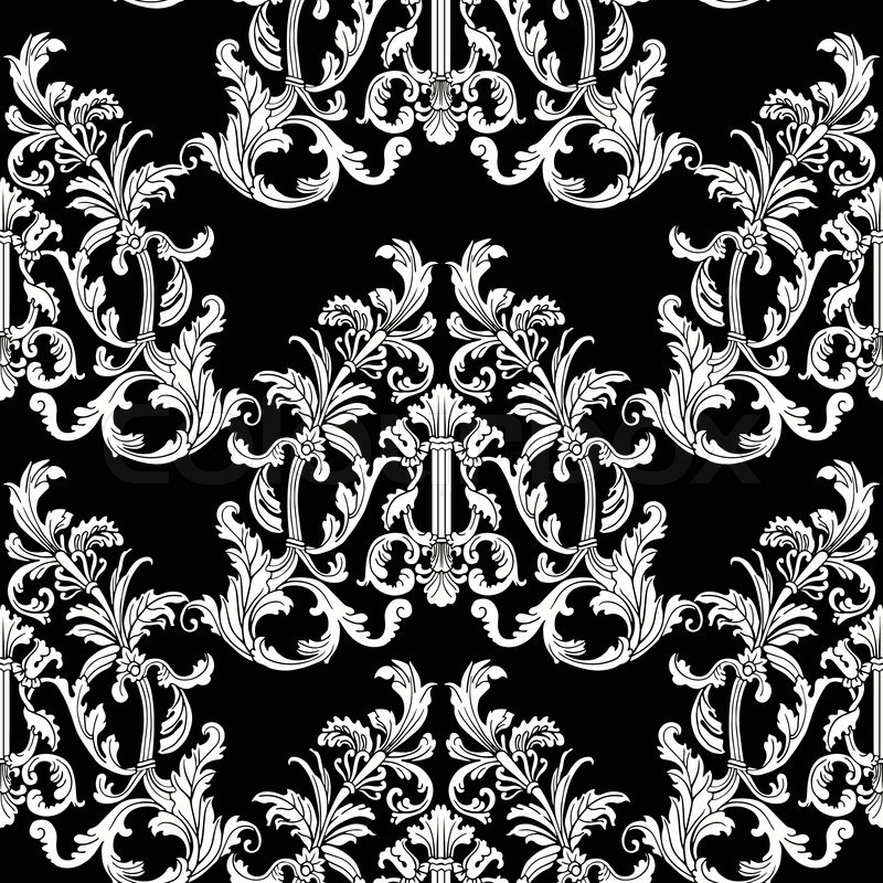 800x800 Baroque Style Floral Seamless Vector Stock Vector Colourbox