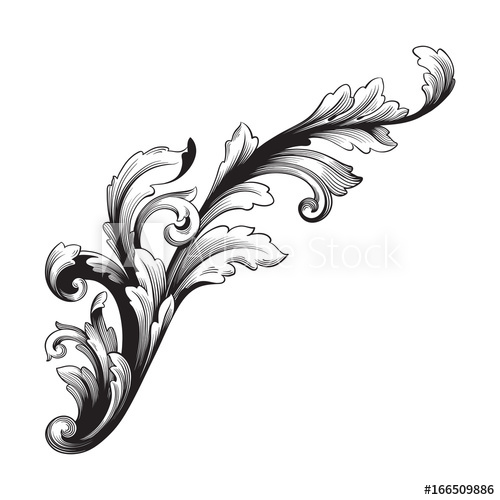 500x500 Baroque Vector Vintage Elements