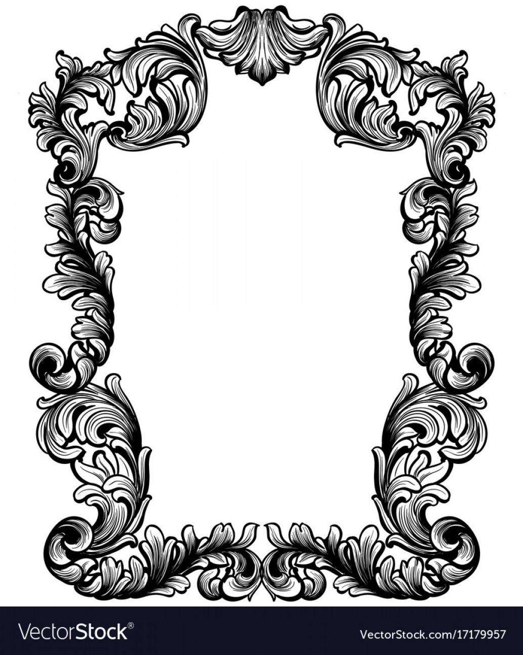 1035x1296 Top Pink Baroque Frames Vector Png Free Free Vector Art