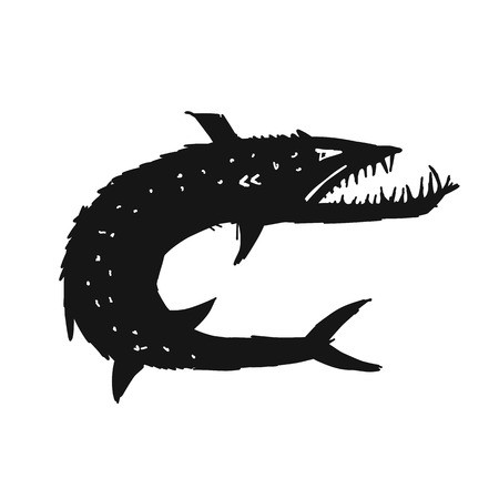 450x450 Barracuda Fish For Your Design, Vector Illustration Royalty Free