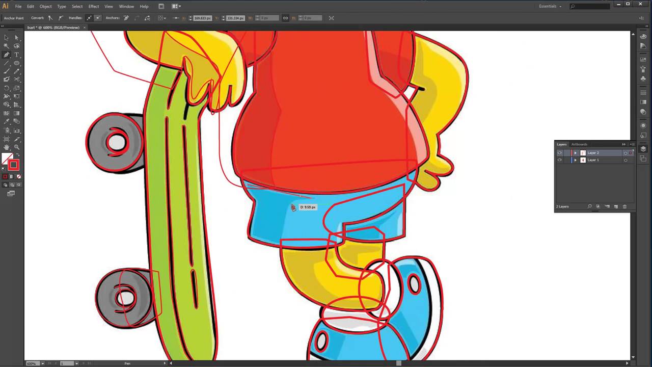 1280x720 Video Tutorial How To Create A Vector Bart Simpson Character