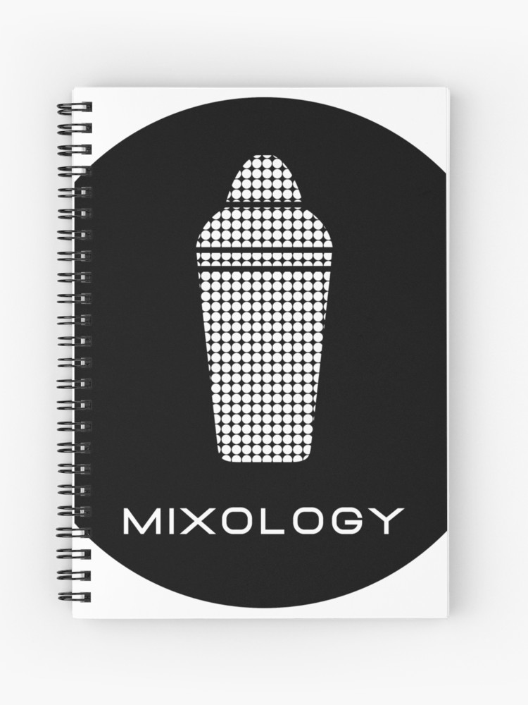 750x1000 Bartender Mixology Lounge Logo Vector Spiral Notebook