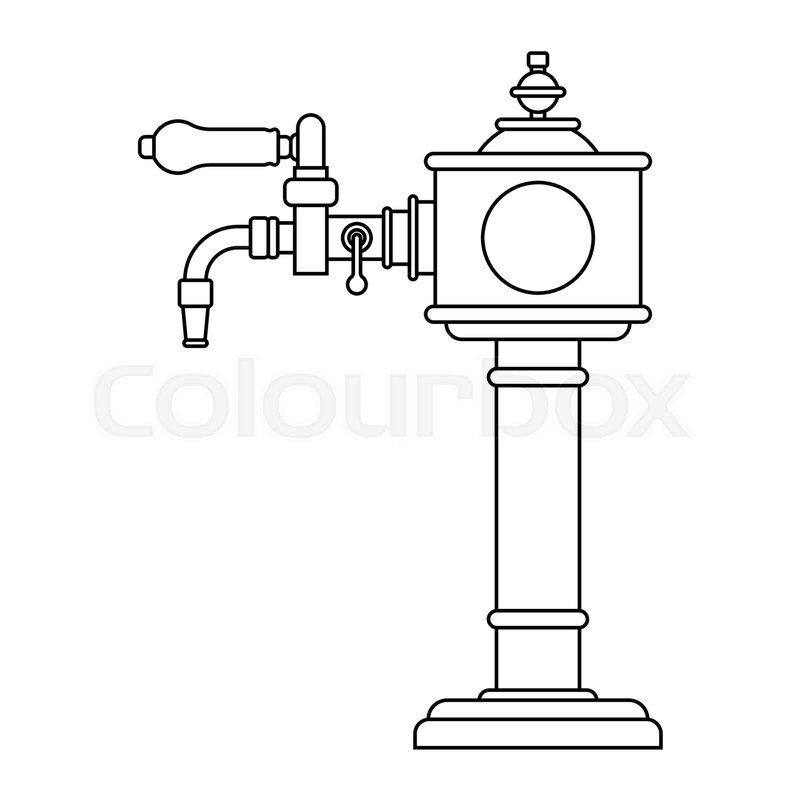 800x800 Beer Tap Bartender Equipment Alcohol Stock Vector Colourbox
