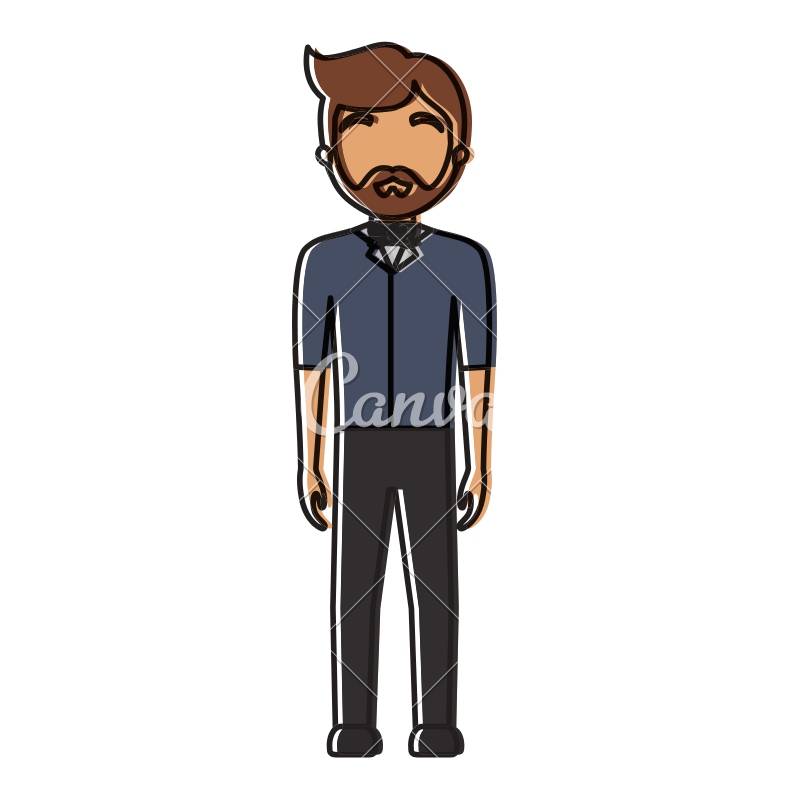 800x800 Avatar Bartender Vector Icon Illustration