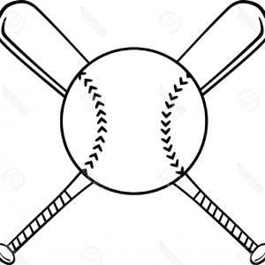 300x300 Baseball Emblem Bat And Ball Vector Clipart Handandbeak