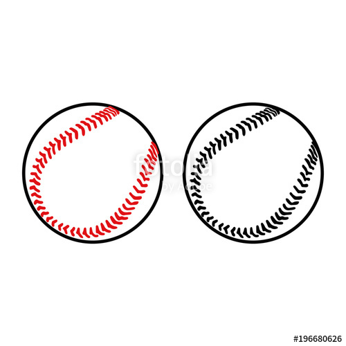 500x500 Baseball Ball Vector Illustration Stock Image And Royalty Free