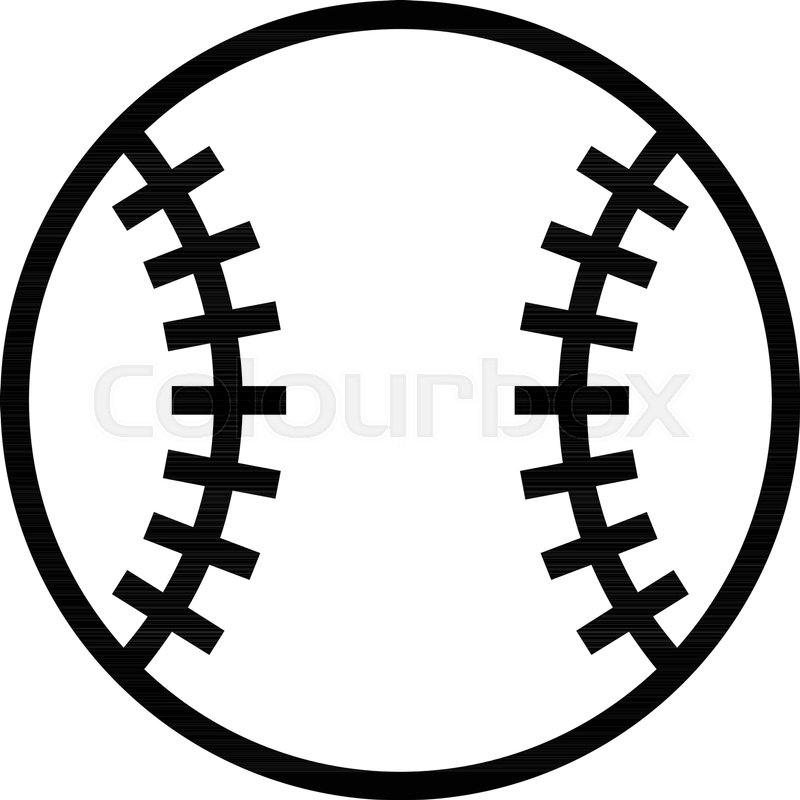 800x800 Outline Beautiful Baseball Ball Vector Stock Vector Colourbox