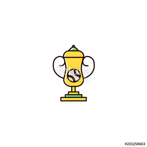 500x500 Baseball Championship Cup With Base Ball Symbol