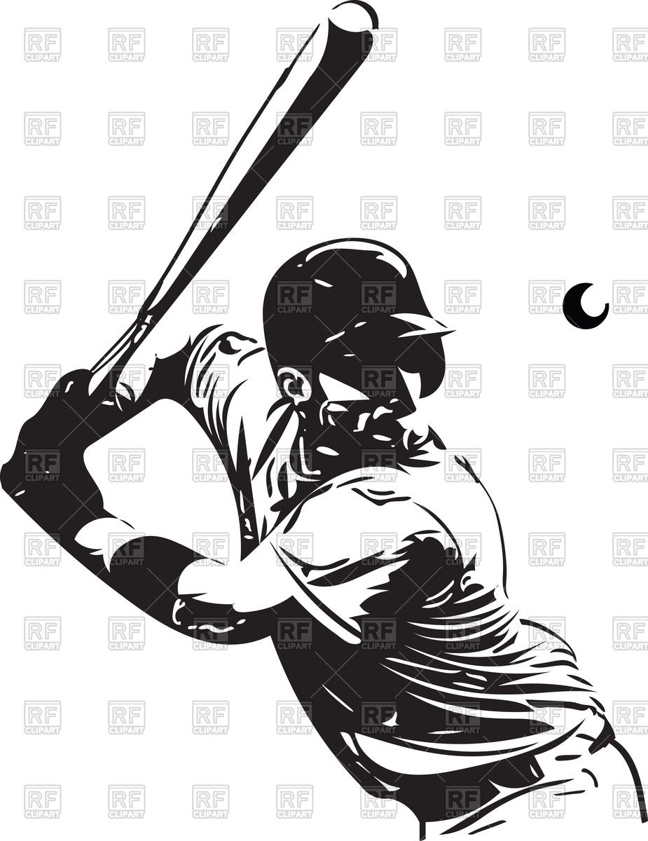 Baseball Player With Baseball Bat Vector Image Of Sport 925x1200 Baseball Player With Baseball Bat Vector Image Of Sport