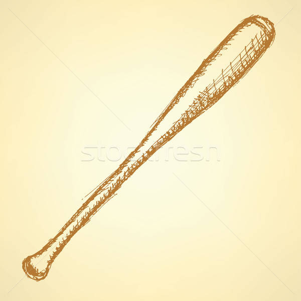 Sketch Baseball Bat, Vector Vintage Background Vector Illustration 600x600 Sketch Baseball Bat, Vector Vintage Background Vector Illustration