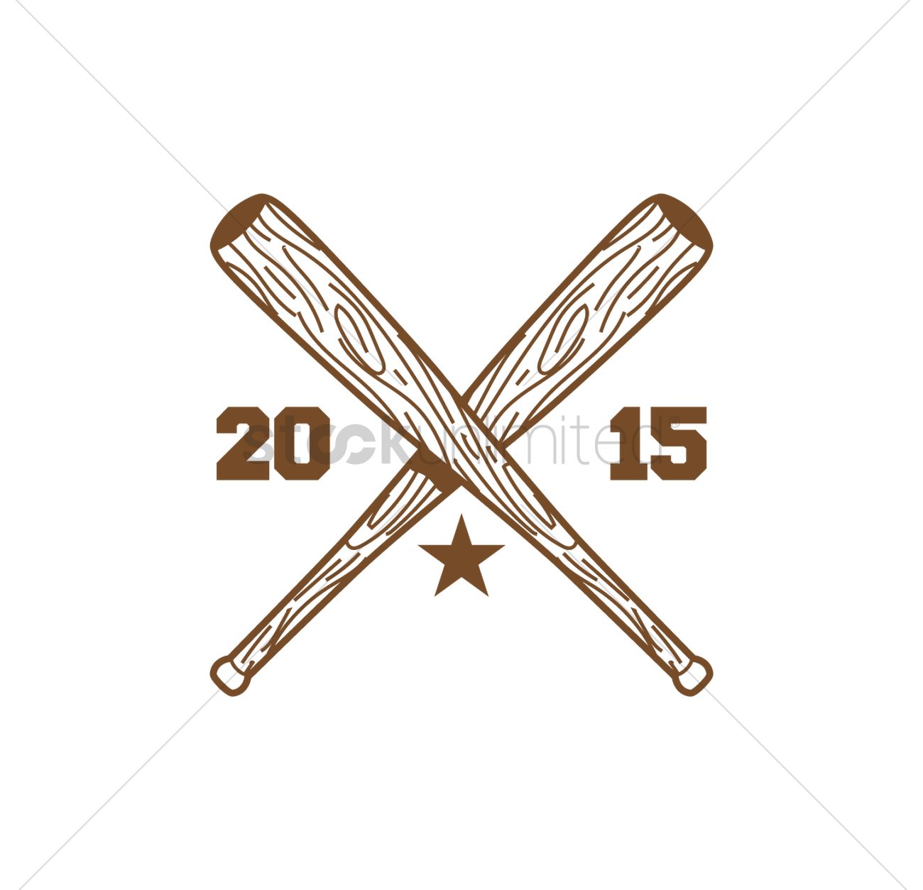 1300x1254 Crossed Baseball Bat Vector Image