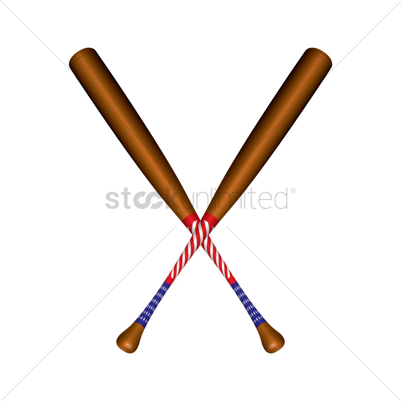 1300x1300 Crossed Baseball Bats Vector Image