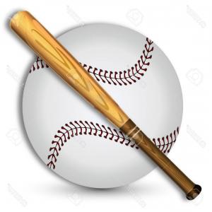 300x300 Photostock Vector Baseball And Baseball Bat Vector Art