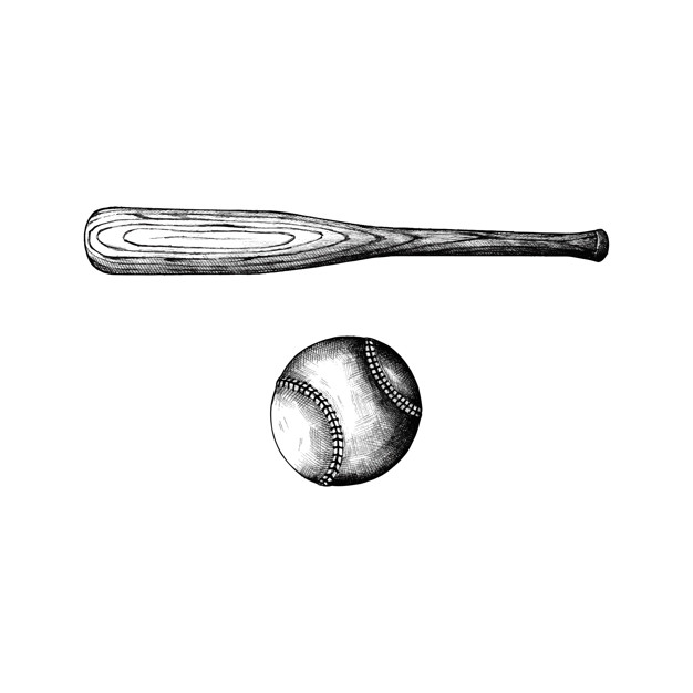 Hand Drawn Baseball Bat And Ball Vector Free Download 626x626 Hand Drawn Baseball Bat And Ball Vector Free Download