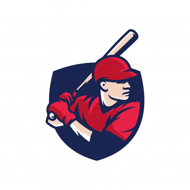 626x626 Baseball Batter Sport Logo Vector Premium Download