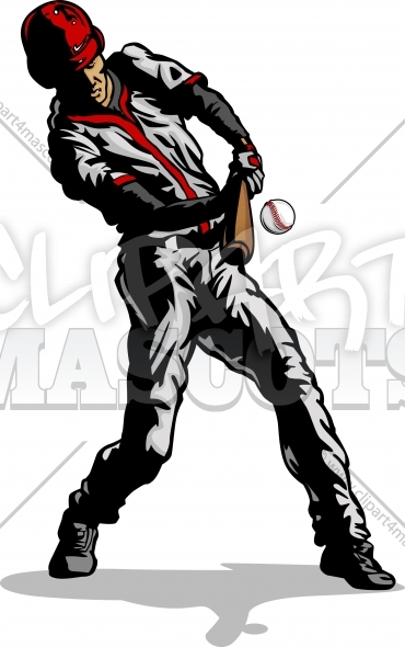 370x590 Baseball Batter Art Graphic Vector Logo