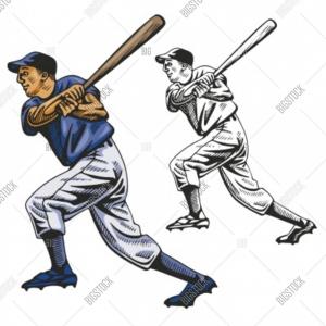 300x300 Stock Vector Baseball Batter Vector Illustration Createmepink