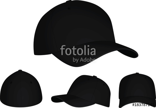 500x345 Black Baseball Cap Vector Illustration Stock Image And Royalty