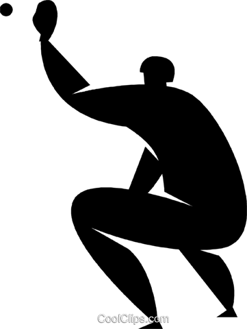 361x480 Baseball Catcher Royalty Free Vector Clip Art Illustration