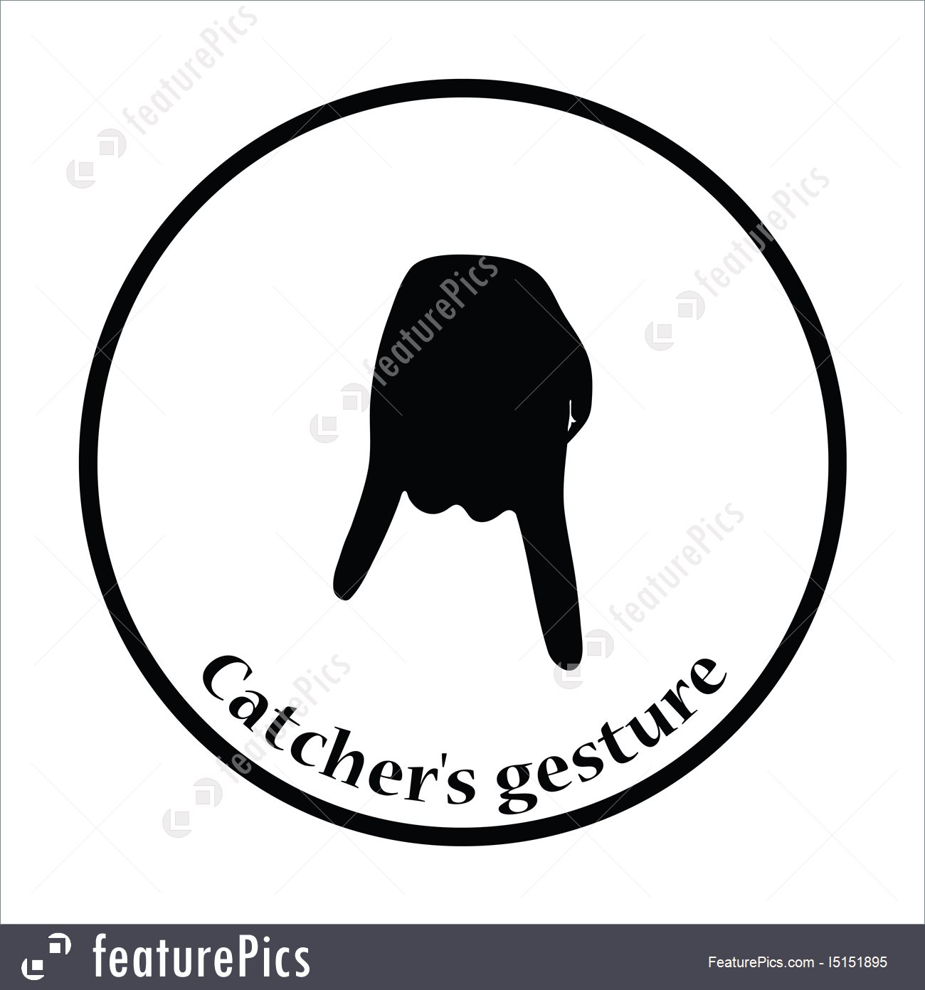 1300x1392 Illustration Of Baseball Catcher Gesture Icon