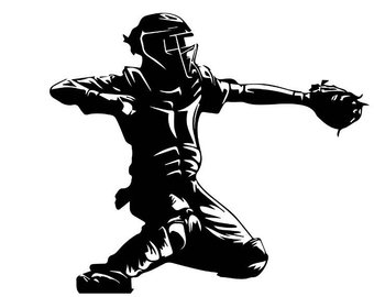 Baseball Catcher Vector at Vectorified.com | Collection of ...
